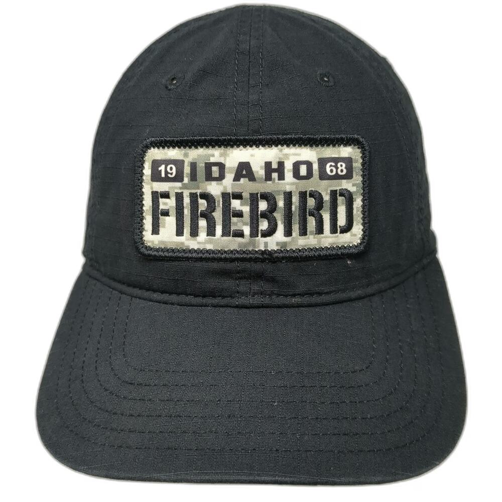 Legacy Baseball Cap Black OSFM Idaho Firebird Camo Patch Cotton Slideback Hat